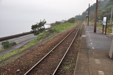 プラットホーム 下灘駅