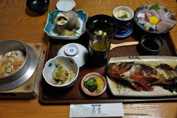 夕食 魚吉セット 魚料理