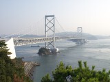 橋桁となっている裸島 大鳴門橋