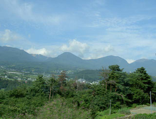 高台からの眺め 山