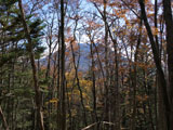 木々の間から見える男体山