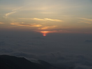 御来光4時54分 白馬岳御来光