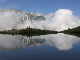 八方池と白馬三山 八方池と白馬三山