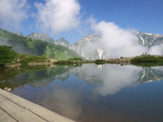 八方池と白馬三山 八方池と白馬三山