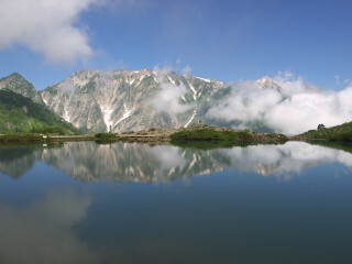 八方池と白馬三山 八方池と白馬三山