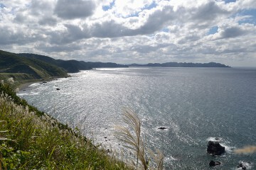 小泊岬方面方面 萱部より日本海