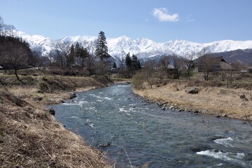 白馬三山 白馬村 大出公園