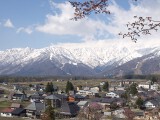 北アルプス 北アルプスと旅館街