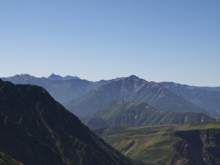 槍ヶ岳、笠ヶ岳