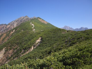 いい天気! 前穗高岳と明神岳