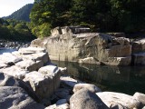 屏風岩と腰掛岩 寝覚ノ床