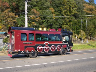 118号線を走るバス 太子町観光SLバス