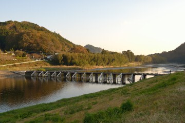 平山橋 久慈川沈下橋