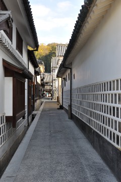 お食事処カモ井と旅館鶴形の間の路地 旅館鶴形西の路地