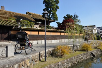 人力車 倉敷川畔