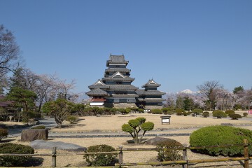 本丸御殿跡より全体を望む 天守