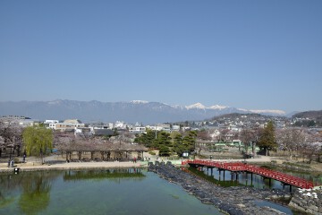 市街地 市街地と北アルプス