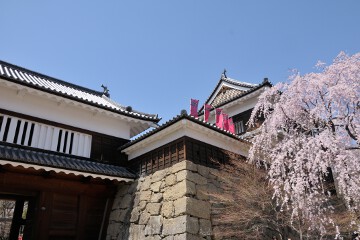 東虎口櫓門と北櫓 上田城跡公園