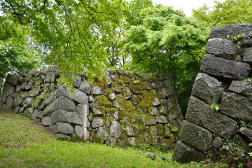 西門櫓の石垣 西門櫓の石垣