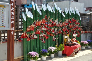 商店街の雛人形 商店街