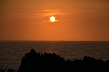 日本海の夕陽