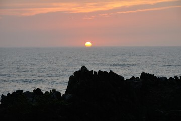日本海の夕陽