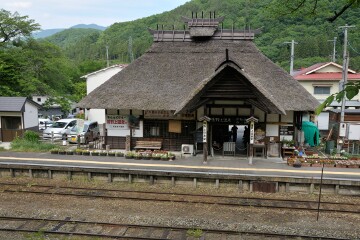 プラットホーム 湯野上温泉駅
