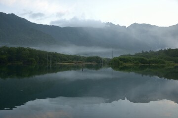 早朝の大正池 大正池