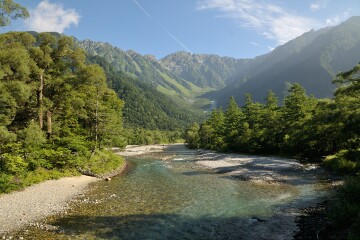 穗高連峰と梓川 穗高連峰と梓川