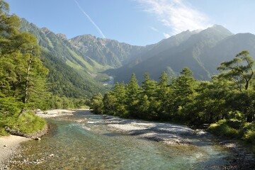 穗高連峰と梓川 穗高連峰と梓川