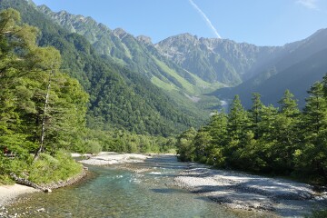 穗高連峰と梓川 穗高連峰と梓川