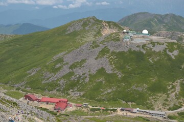 肩の小屋と東大宇宙研究所 乗鞍