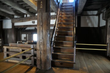 大天守五階の東大柱 大天守五階の東大柱