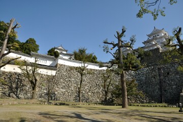 二の丸から見た石垣と天守 二の丸から見た石垣と天守