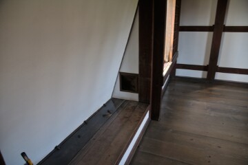 百間廊下の石落とし 百間廊下の石落とし