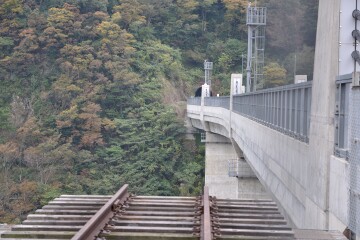 余部橋梁の線路 余部橋梁の線路
