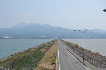 諫早湾干拓堤防道路 諫早湾干拓堤防道路