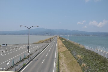 諫早湾干拓堤防道路 諫早湾干拓堤防道路